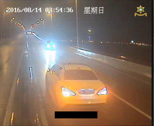 毒駕青年逆駛，閉路電視全監察